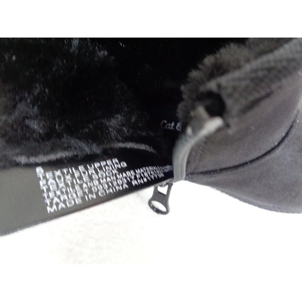 Cat & Jack Toddler Girls Arlo Faux Suede Ankle Booties Black Size 5 New With Tag